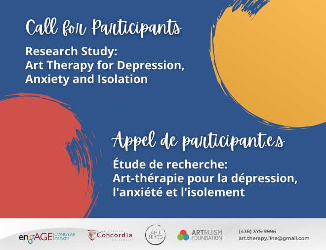 Research Study: Art Therapy for Depression, Anxiety and Isolation / Étude de recherche: Art-thérapie pour la dépression, l'anxiété et l'isolement